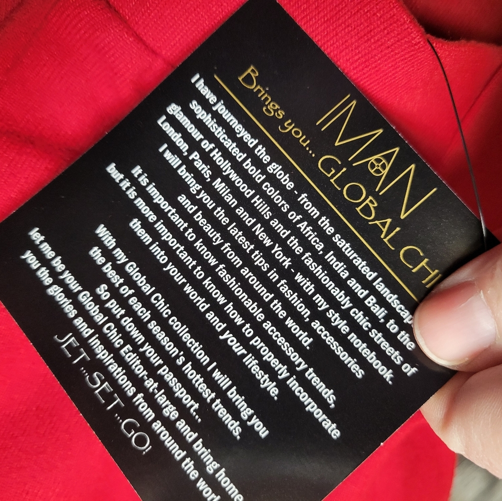 Iman NWT Ladies‎ Size Small Red Elastic Waist Pants - Picture 3 of 6
